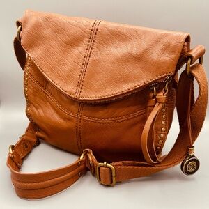 The Sak Brown Smooth Soft Leather Crossbody Bag